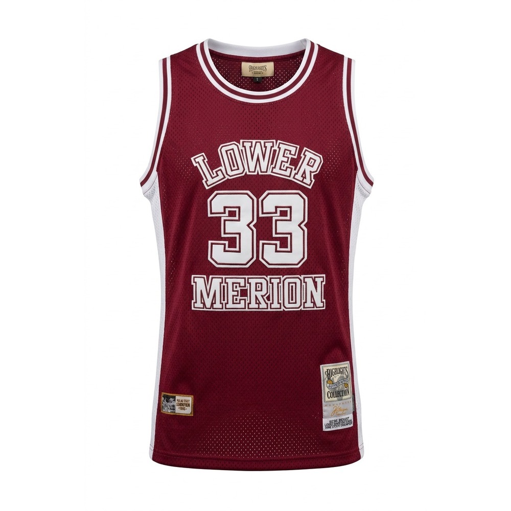 Kobe Bryant Lower Merion High School Jersey Small Maroon Headgear Classics NWT